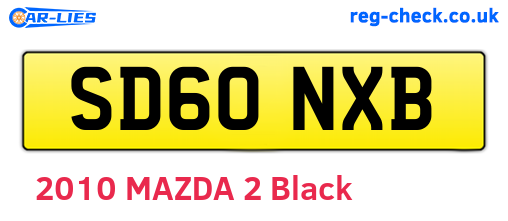 SD60NXB are the vehicle registration plates.