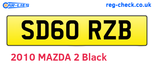 SD60RZB are the vehicle registration plates.