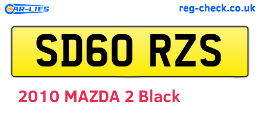 SD60RZS are the vehicle registration plates.