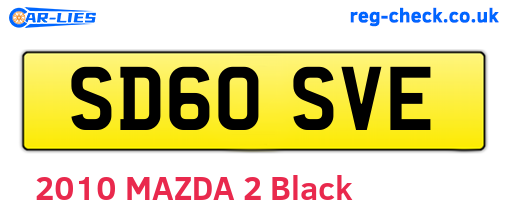 SD60SVE are the vehicle registration plates.