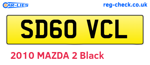 SD60VCL are the vehicle registration plates.