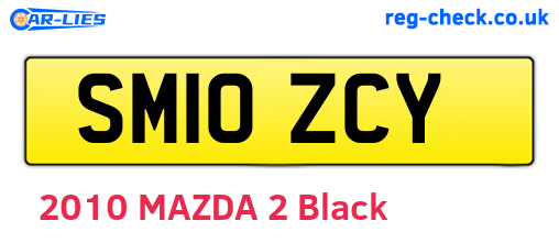 SM10ZCY are the vehicle registration plates.