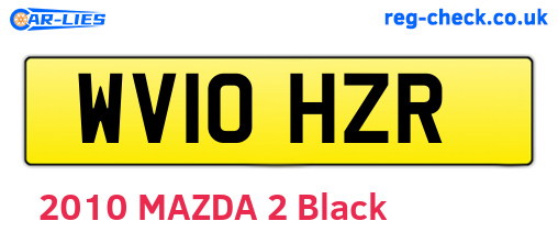 WV10HZR are the vehicle registration plates.