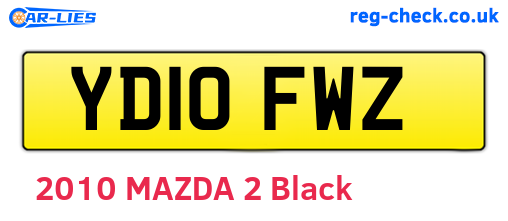 YD10FWZ are the vehicle registration plates.
