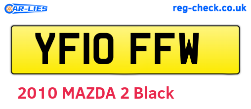 YF10FFW are the vehicle registration plates.