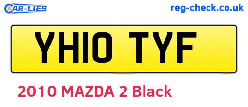 YH10TYF are the vehicle registration plates.