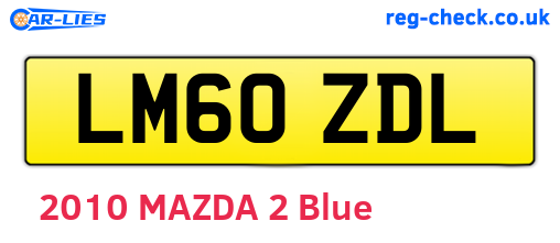 LM60ZDL are the vehicle registration plates.