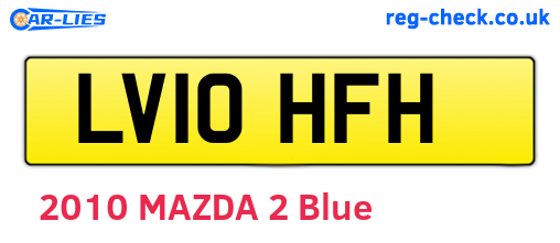 LV10HFH are the vehicle registration plates.