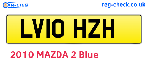 LV10HZH are the vehicle registration plates.