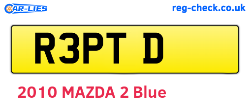 R3PTD are the vehicle registration plates.