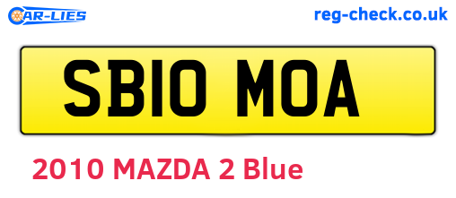 SB10MOA are the vehicle registration plates.