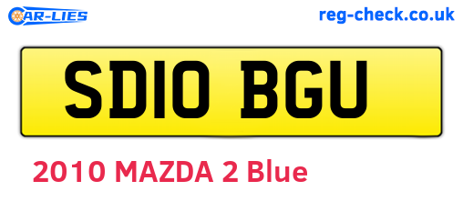 SD10BGU are the vehicle registration plates.