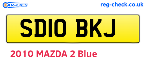 SD10BKJ are the vehicle registration plates.