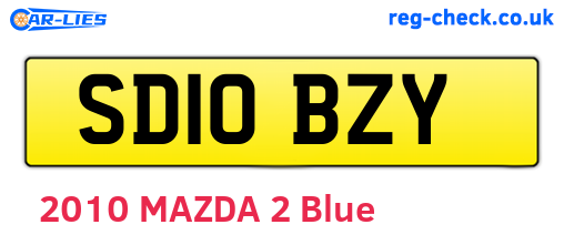 SD10BZY are the vehicle registration plates.