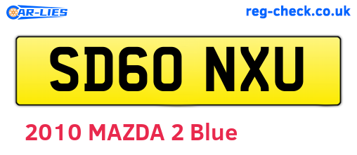 SD60NXU are the vehicle registration plates.