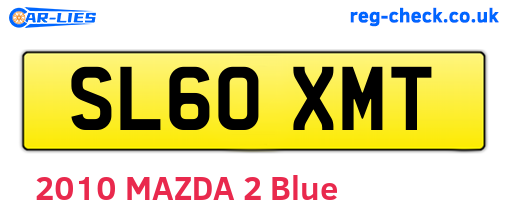 SL60XMT are the vehicle registration plates.
