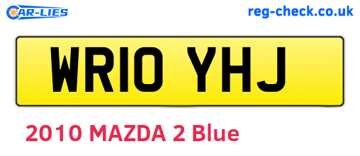 WR10YHJ are the vehicle registration plates.