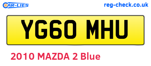 YG60MHU are the vehicle registration plates.