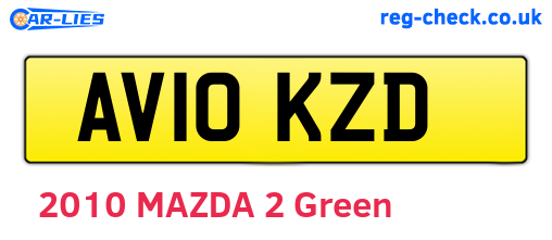 AV10KZD are the vehicle registration plates.