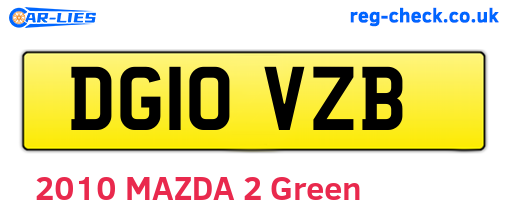 DG10VZB are the vehicle registration plates.