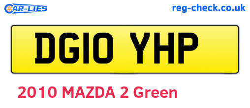DG10YHP are the vehicle registration plates.