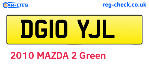 DG10YJL are the vehicle registration plates.