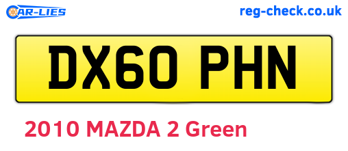 DX60PHN are the vehicle registration plates.