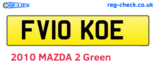 FV10KOE are the vehicle registration plates.