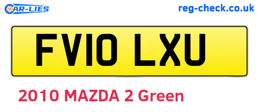 FV10LXU are the vehicle registration plates.