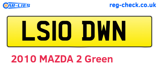 LS10DWN are the vehicle registration plates.