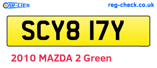 SCY817Y are the vehicle registration plates.