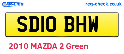 SD10BHW are the vehicle registration plates.