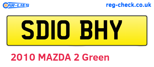SD10BHY are the vehicle registration plates.