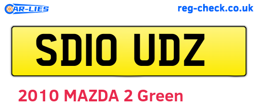 SD10UDZ are the vehicle registration plates.