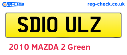 SD10ULZ are the vehicle registration plates.