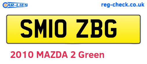 SM10ZBG are the vehicle registration plates.