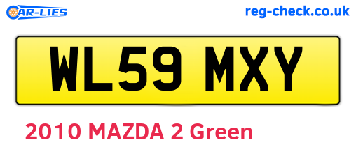 WL59MXY are the vehicle registration plates.