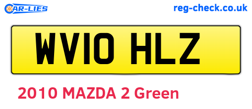 WV10HLZ are the vehicle registration plates.