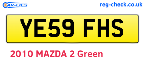 YE59FHS are the vehicle registration plates.