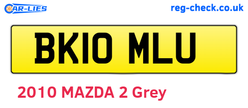 BK10MLU are the vehicle registration plates.