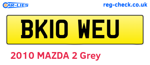 BK10WEU are the vehicle registration plates.