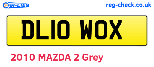 DL10WOX are the vehicle registration plates.