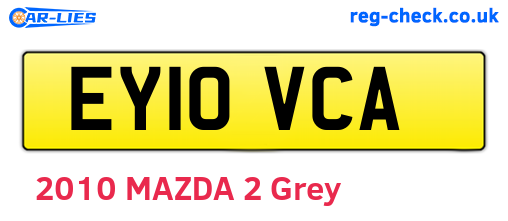 EY10VCA are the vehicle registration plates.