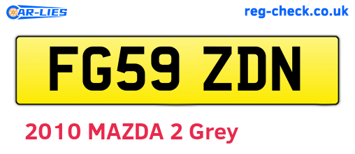 FG59ZDN are the vehicle registration plates.