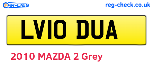 LV10DUA are the vehicle registration plates.