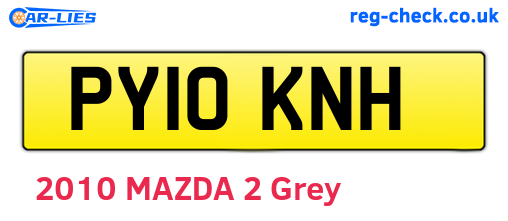 PY10KNH are the vehicle registration plates.