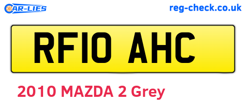 RF10AHC are the vehicle registration plates.