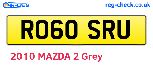 RO60SRU are the vehicle registration plates.