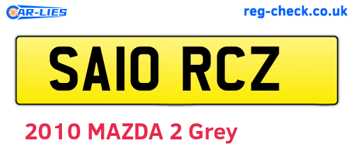 SA10RCZ are the vehicle registration plates.
