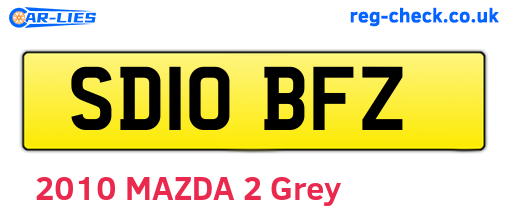SD10BFZ are the vehicle registration plates.